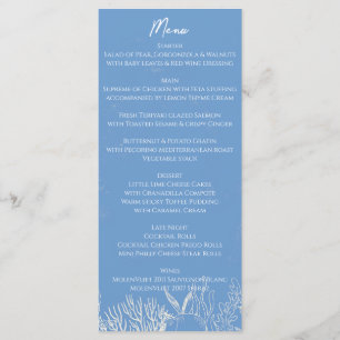 Menu Casamento com temática no Oceano Toile Azul