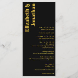 Menu Casamento com Tipografia Minimalista