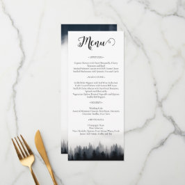 Menu Casamento com vegetação nebulosa mínima