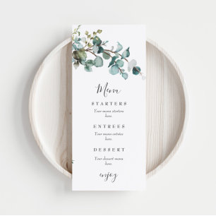Menu Casamento com Verde de Eucalipto