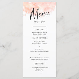 Menu Casamento Cor-de-Rosa Espelho Elegante