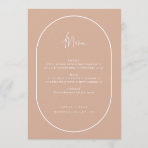 Menu Casamento Cor-de-Rosa Rosa Mínimo com Scripts