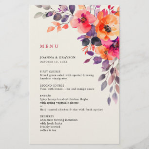 Menu Casamento Cor Laranja Laranja-Cor-de-Laranja-