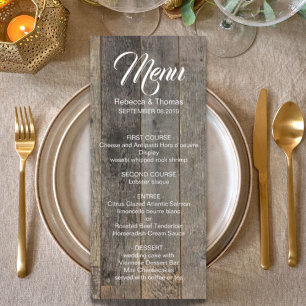 Menu casamento da farinha de madeira do país russo ocid