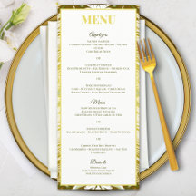Casamento Damasco Dourado Verde