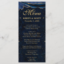 Casamento de Ágata Falso Brilho Azul e Dourado Ele
