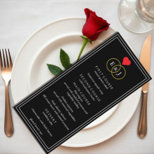 Menu Casamento de Anéis Entwinados
