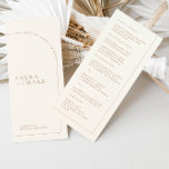 Menu Casamento de Arca Moderna Minimalista<br><div class="desc">Projetado para coordenar com a Coleção de Convite Caseiro "Arches Minimalistas". Para alterar os detalhes, clique em "Detalhes". Para mover o texto ou alterar o tamanho, a fonte ou a cor, clique em "Editar usando a Ferramenta de Design". Visualize o link de coleção nesta página para ver todos os itens...</div>