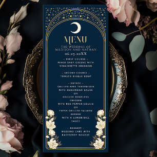 Menu Casamento de Arch Elegante Celestial Marinho Nouve