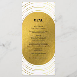 Menu Casamento de Arch Minimalista Moderno Branco e Dou
