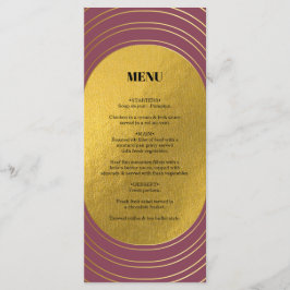 Menu Casamento de Arch Minimalista Moderno, Rosa-rosa e