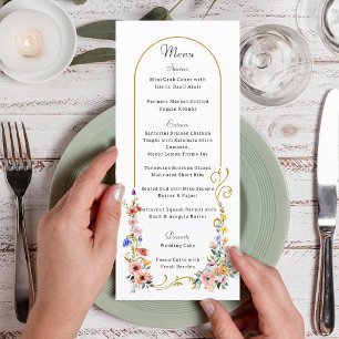 Menu Casamento de Arco de Verão com Primavera de flor s