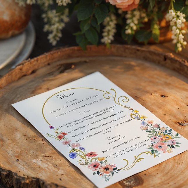 Menu Casamento de Arco de Verão com Primavera de flor s (Criador carregado)