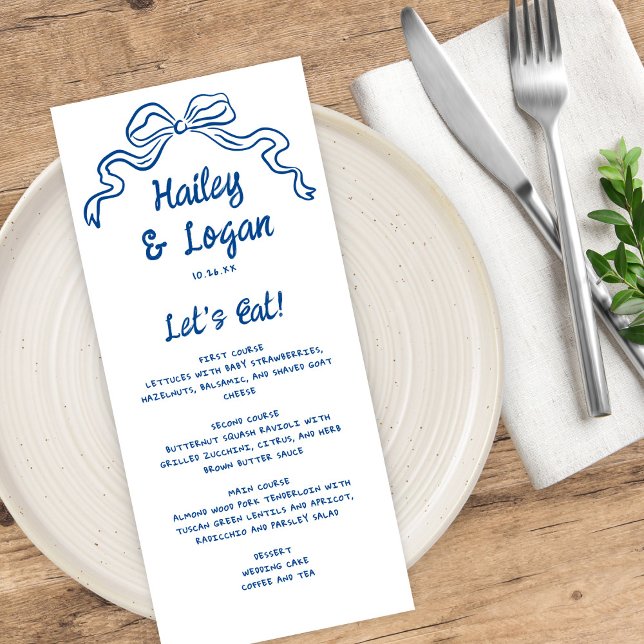 Menu Casamento de Arco Moderno Ilustrado Whimsical (Criador carregado)