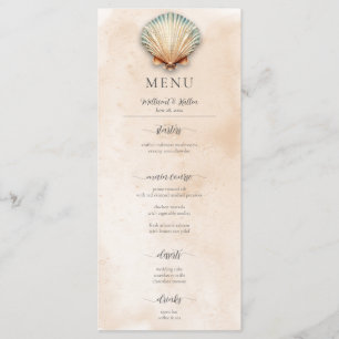 Menu Casamento de Areia Costeira Moderna