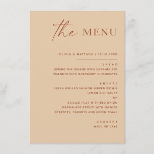 Menu Casamento de Areia de Pêssego Quente Simples Mod