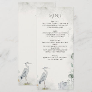 Menu Casamento de aves aquáticas boreais brancas