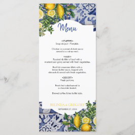 Menu Casamento de Azulejos portugueses com limões medit