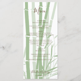 Menu Casamento de Bamboo Oriental legante