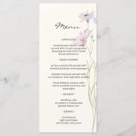 Menu Casamento De Beige Selvagem Chic Whimsical