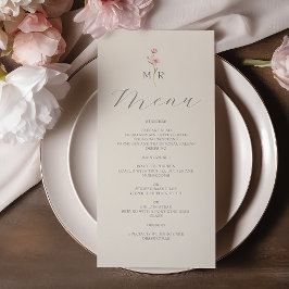 Menu Casamento de Boho Chic com Flores Silvestres