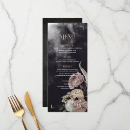 Menu Casamento de Bouquet Rosa Negra-Fumaça
