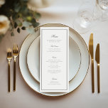 Menu Casamento de Caligrafia Clássica Elegante<br><div class="desc">Elegante</div>