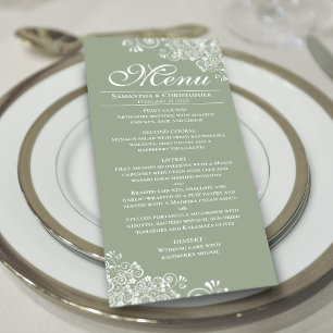 Menu Casamento de cantos verdes e brancos do sábado leg