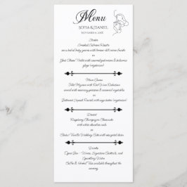 Menu Casamento de Casais Elegante Minimalista Sofistica