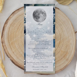 Menu Casamento de Céu Noturno Lunar