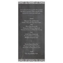 Menu Casamento de Chalkboard Posh