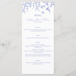 Menu Casamento de Chinoiserie Azul
