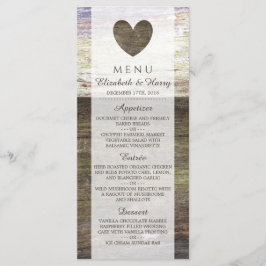 Menu Casamento de Coração de Madeira do País