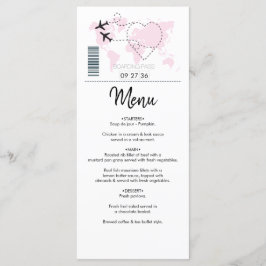 Menu Casamento de Destino de Embarque