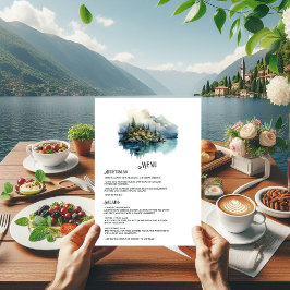 Menu Casamento de Destino Italiano do Lago Como