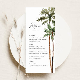 Menu Casamento de Destino Tropical com Palmeira Recepçã