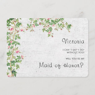 Menu Casamento de Diário do estilo Vintage, Rosa Rosa R