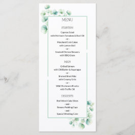 Menu Casamento de Eucalyptus minimalista