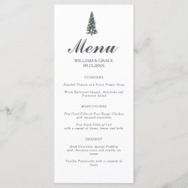Menu Casamento de flocos de neve da Wonderland Winter