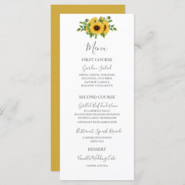 Menu Casamento de Flor Dourado e Rústico