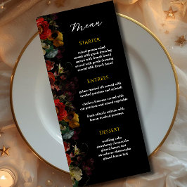 Menu Casamento de flores modernas e elegantes