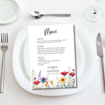 Casamento de flores selvagens coloridas elegantes