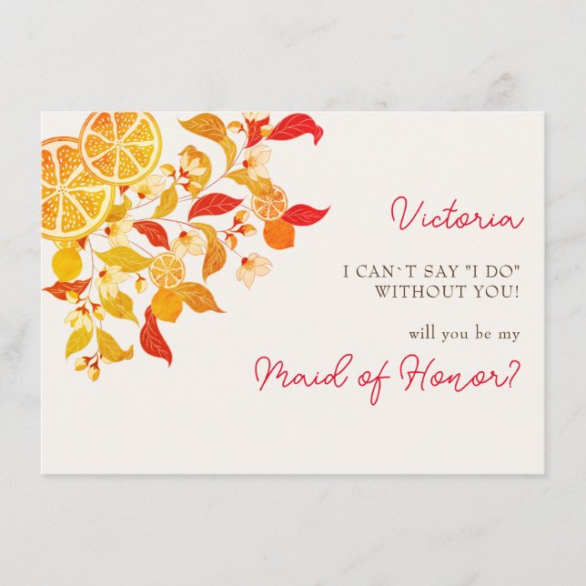 Menu Casamento de Folhagem de Citros com Limonia Fresca (Frente)