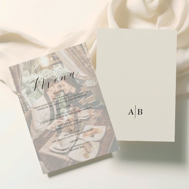 Menu Casamento de Foto de Marfim (Criador carregado)