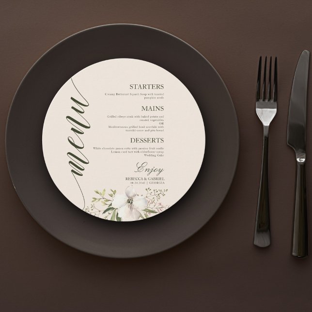 Menu Casamento De Fotografia Forrado Por Aquarela Elega (Criador carregado)