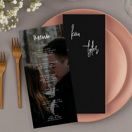 Menu Casamento de fotos minimalista moderno