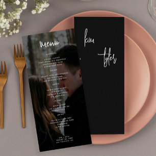 Menu Casamento de fotos minimalista moderno