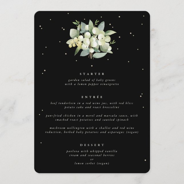 Menu Casamento de framboesa preta + Eucalyptus 3 (Frente)