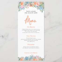 Menu Casamento de Fronteira de Folhas Corpóreas Legais