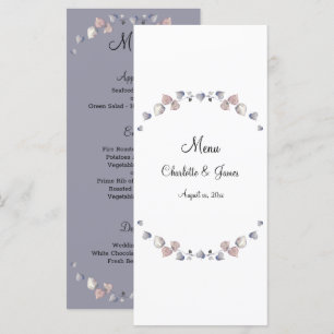 Menu Casamento de Heather Escocês Suave e Roxo